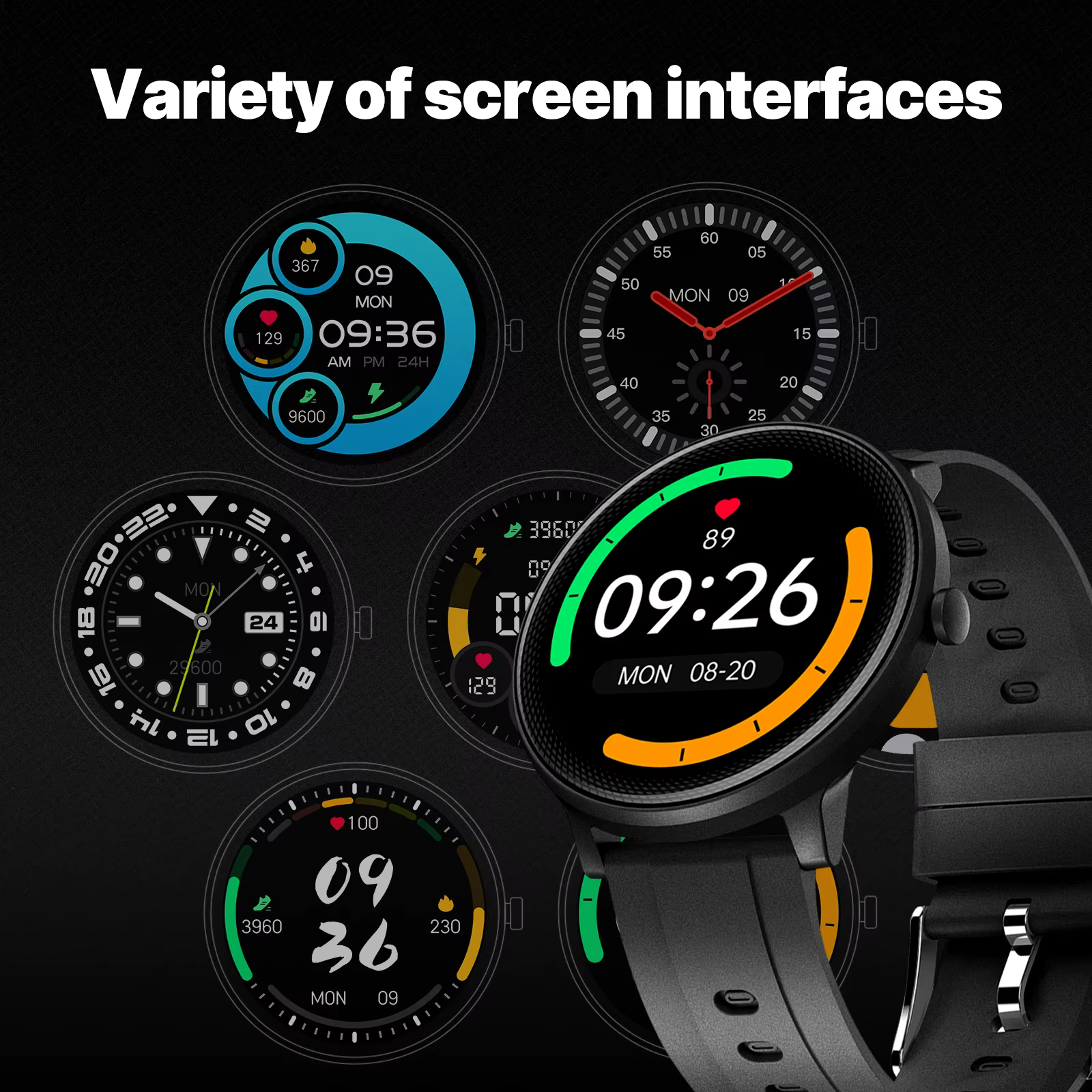 Moes Smart Watch with Alexa — Round / Square