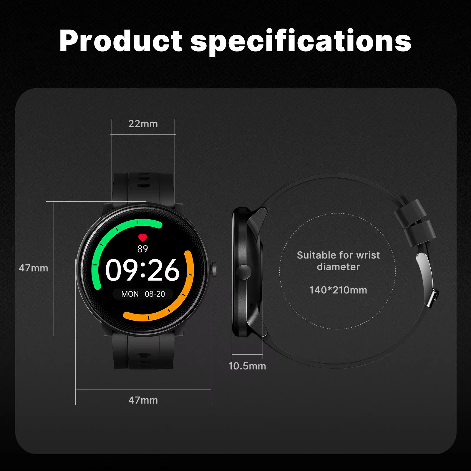 Moes Smart Watch with Alexa — Round / Square