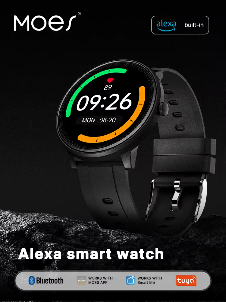Moes Smart Watch with Alexa — Round / Square
