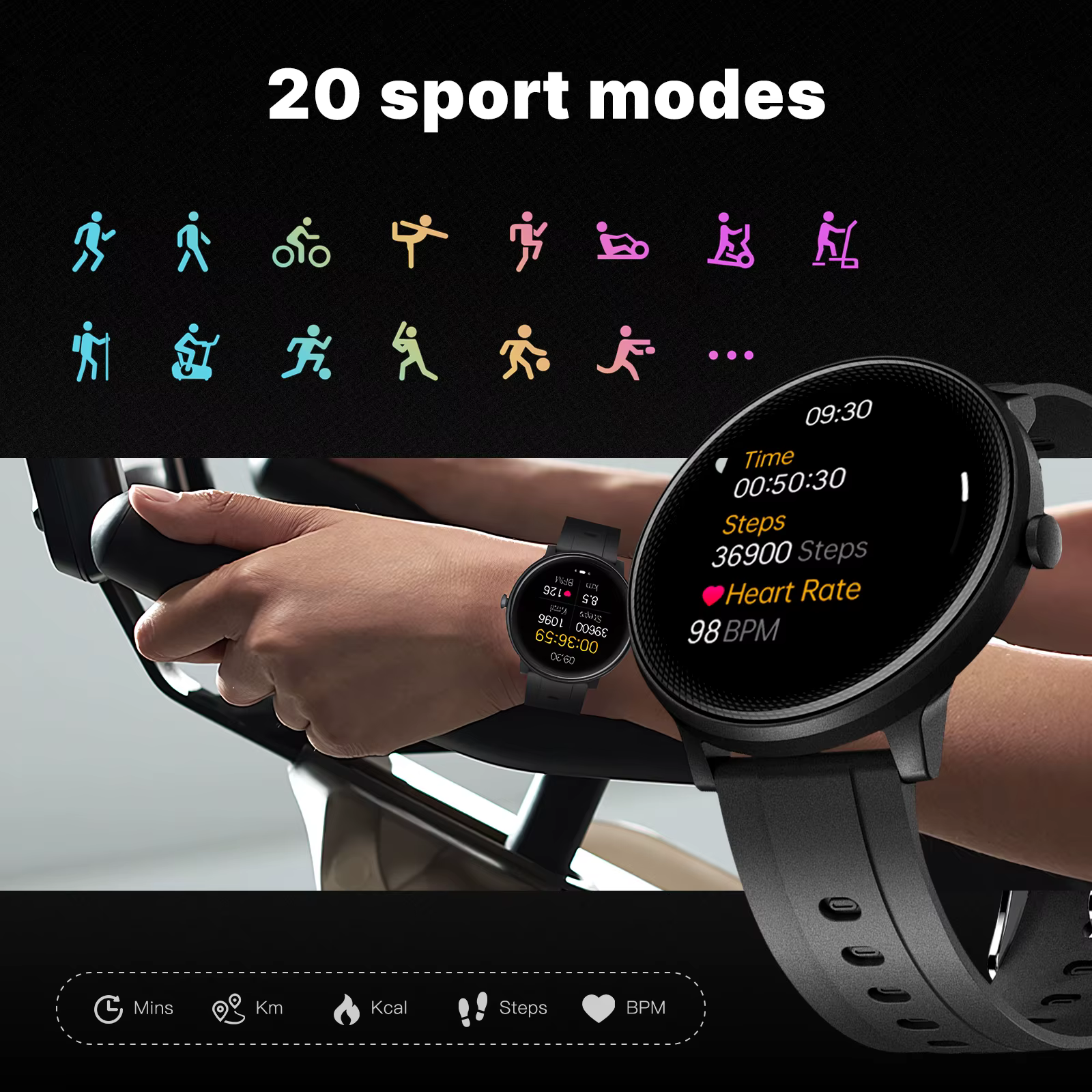 Moes Smart Watch with Alexa — Round / Square