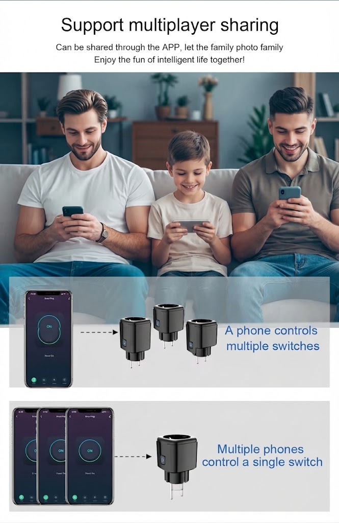 Smart Plug Tuya 16A Wifi - Black
