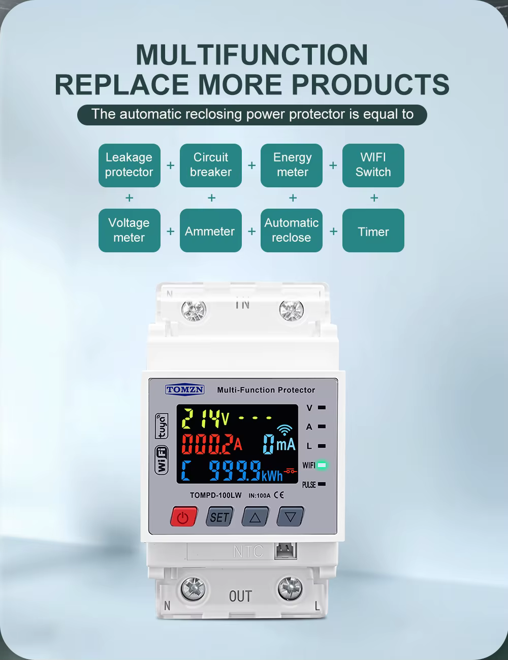 Tomzn Smart Circuit Breaker 100A - LW100A