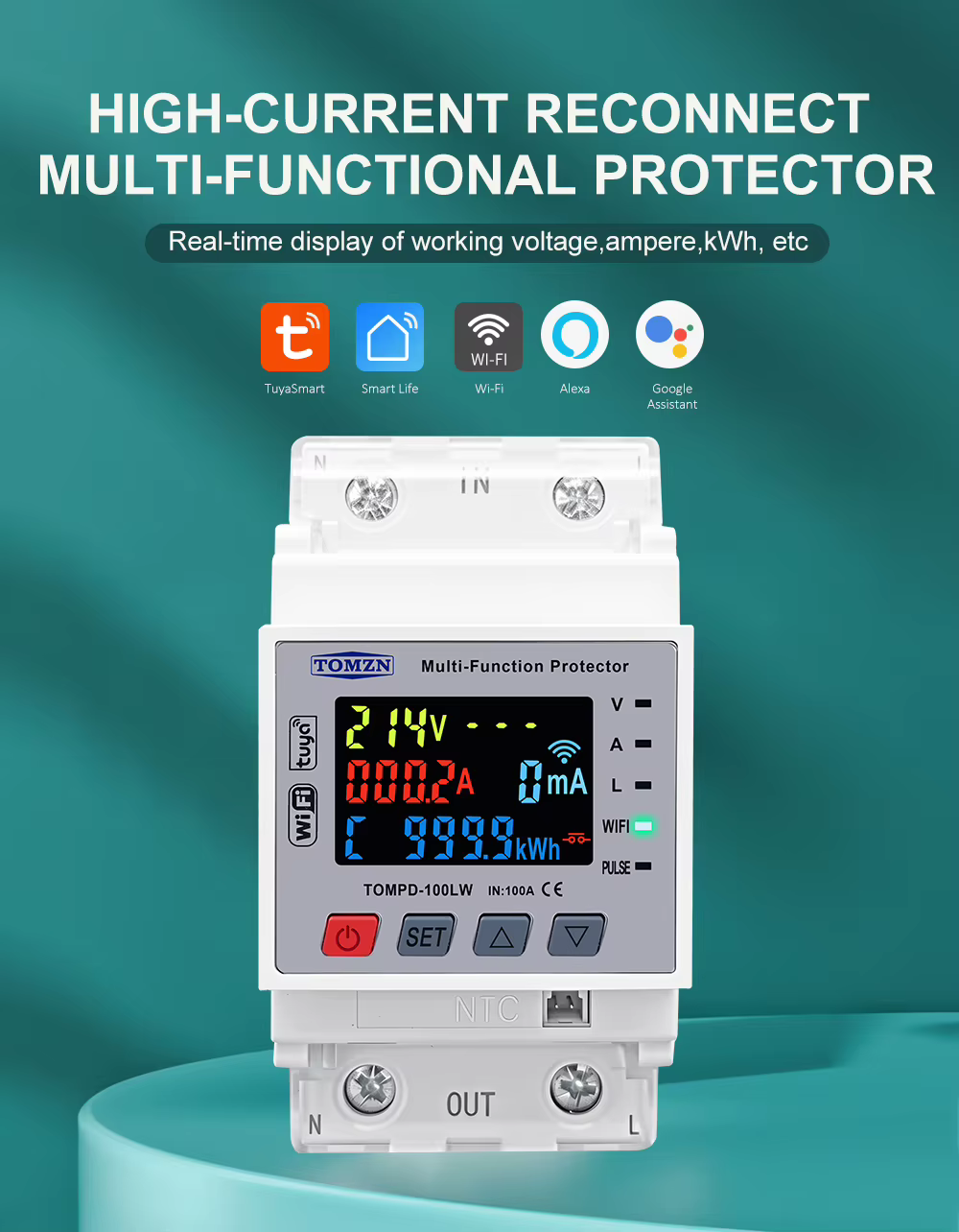 Tomzn Smart Circuit Breaker 100A - LW100A