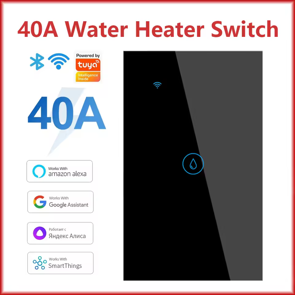 Smart Boiler Switch 40A — Black